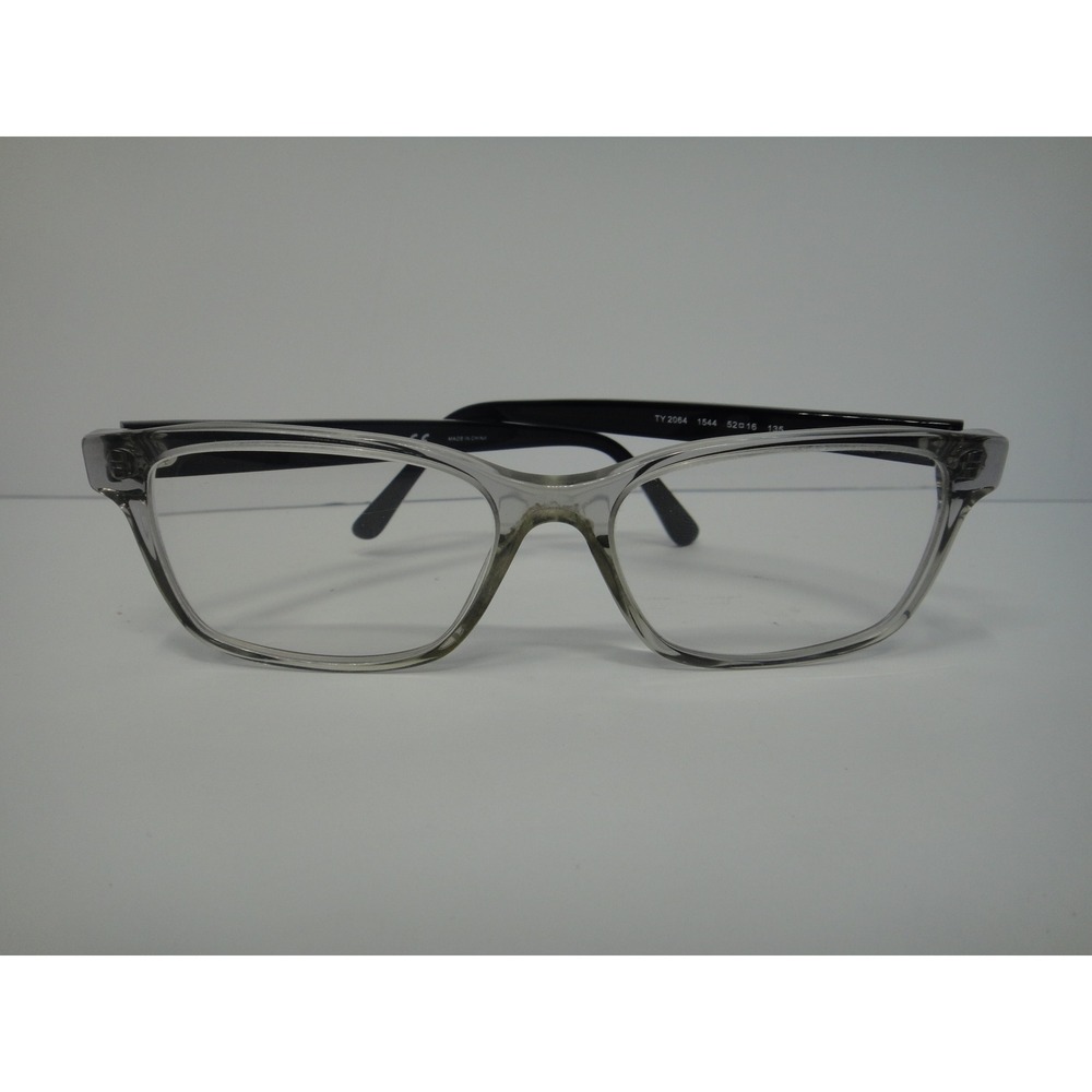 Tory Burch TY2064 1544 Clear Grey Black Rectangular Eyeglasses 52-16-135 Women's